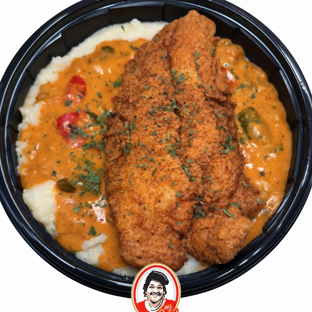Catfish & Extra Creamy Grits.